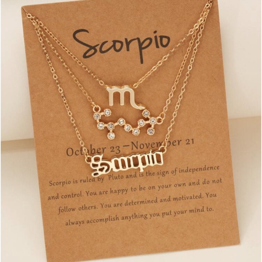Scorpio constellation 3-piece necklaces Zodiac Sign